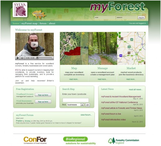 myForest_Capture The myForest website